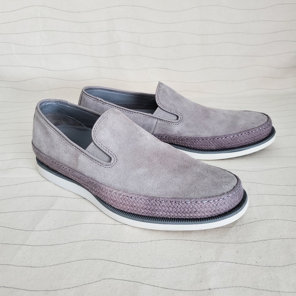 Sperry Mens Kittale Twin Gore Slip-On Loafers Suede Leather Grey STS19387 Size 7